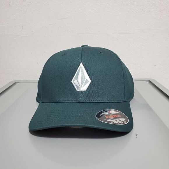 Volcom Mens Full Stone Cedar Green Flexfit Hat Clothing Apparel Snowboarding NWT - Picture 1 of 10